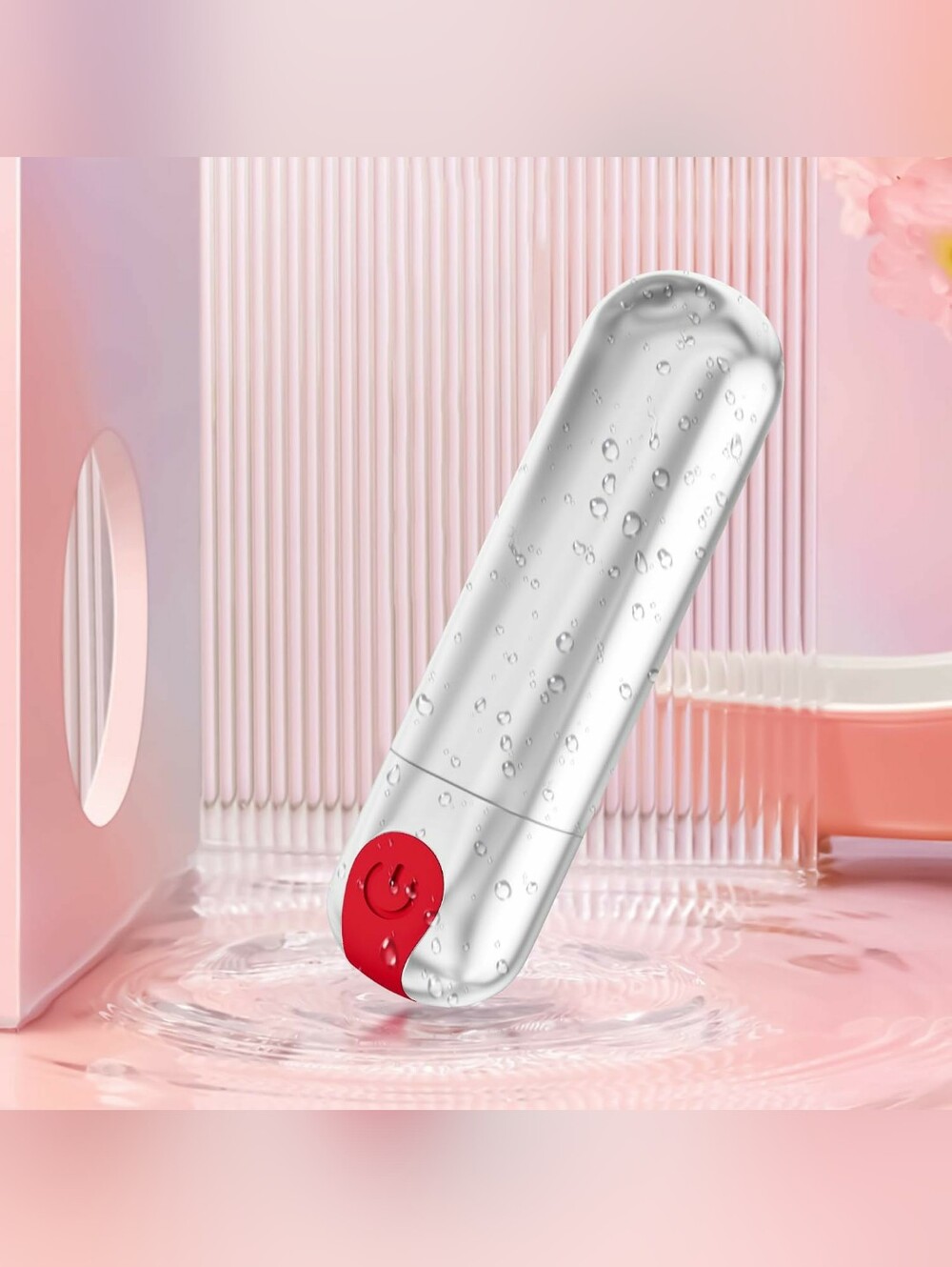 Silver Bullet Lipstick Silver Massager Portable Travel Vibrating Cordless NEW